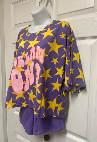 Tezenis Strong Lilla “Dream On”Star Print Pajamas Short Set