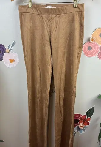StudioM Brown Faux Suede Flared Pants