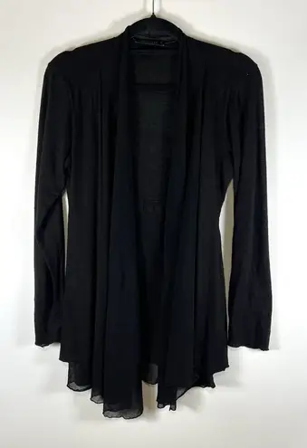 Cut Loose Size S Black Linen Open Duster Cardigan Beach Coastal Lagenlook