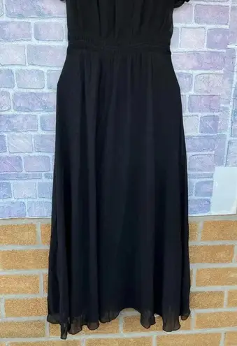 Saloni Leah Robe silk Dress w/Slip size 0 Black