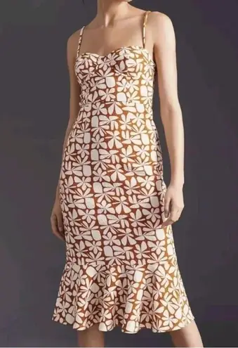 Hutch NWT /Anthropologie Jolie Floral Slim Mermaid Bustier Midi Dress XL