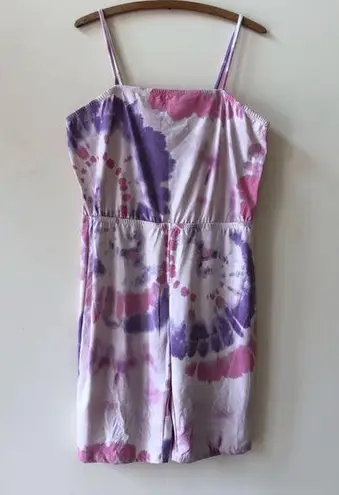 Purple Pink Tie Dye Bodysuit Romper Size XL