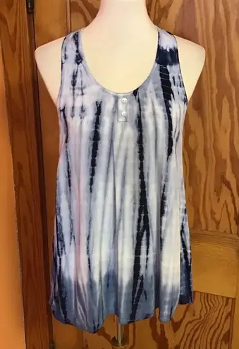Tryst Hippie Chic Blue Tie Dye Tank Top
