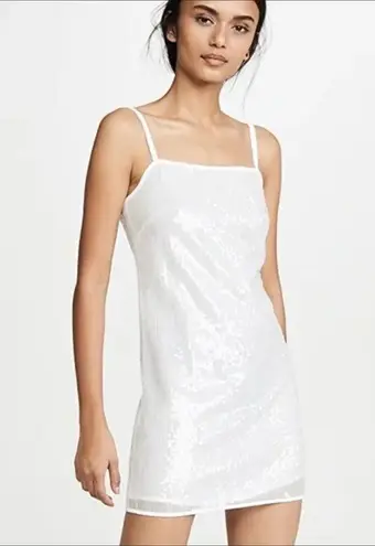Stuad White Sequin Mini Dress sz 8