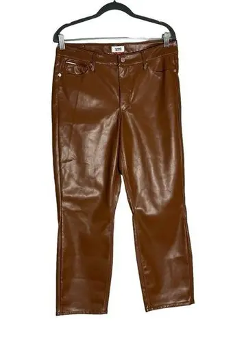 Tommy Hilfiger NWT Tommy Jeans  Brown Faux Leather Dickinson Pants Size 29