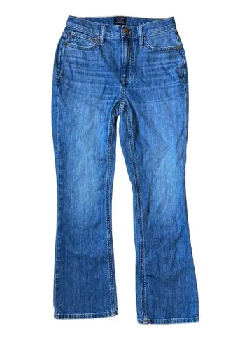 J Crew Jeans Flare Crop Mid Rise All Day Stretch Denim Pants Comfy Blue 24