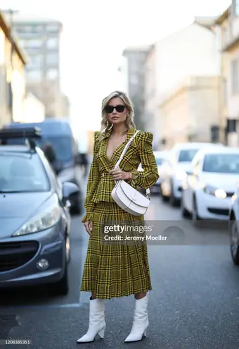 Alessandra Rich houndstooth pleated silk midi skirt size IT 38 US size 2 XS Multiple