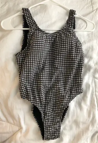 Envy Black And White Gingham One Piece Swimsuit