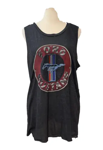 Ford Dark Gray Ultra Lightweight Sheer Mighty Fine Unisex Sleeveless Muscle Tank Size XL