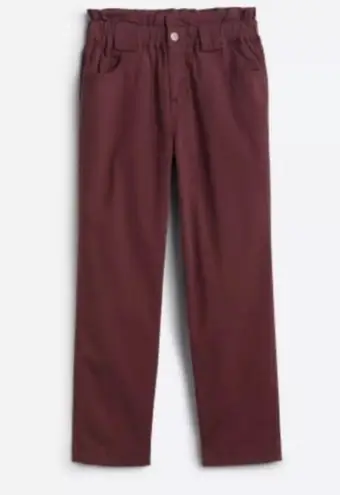 Pistola Paperbag Waist Pants Ankle Length Black Cherry Size Small NWT