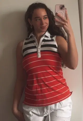 Tommy Hilfiger Vintage Y2K  Golf Style Classic Polo Striped Tank Top