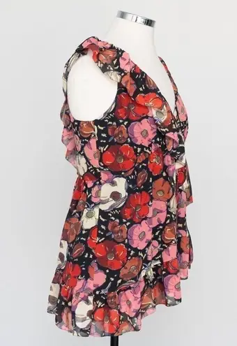 Cinq à Sept Cinq a Sept. Naomi Floral Print Ruffle Top.