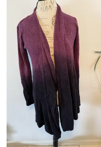 Barefoot Dreams Bamboo Chic Lite Calypso Purple Ombré Wrap Sweater Size S/M