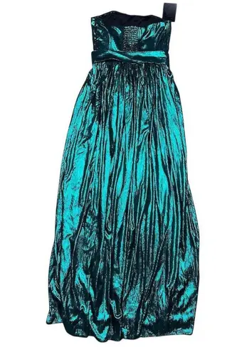 NWT Retrofete Jaden Strapless Belted Long Dress Green Women's Formal S