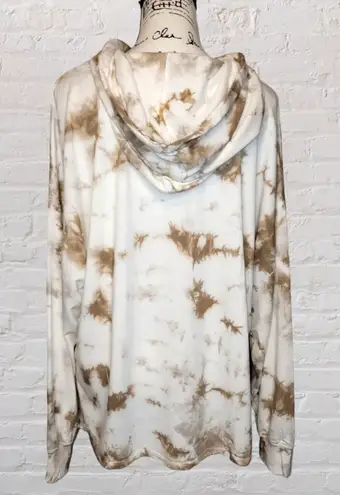 Nordstrom Found  LG Dreamer Tie Dye Oversized Hoodie Beach Loungewear Beige