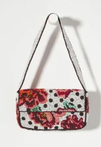 Anthropologie Fiona Floral Beaded Bag