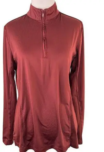 Peter Millar  Women's Maroon 1/3 Zip Golf Pullover Shirt Size Medium