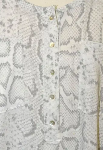 Entro Long Maxi Dress Gray Snakeskin Size M Sleeveless Casual Lounge Summer Beach