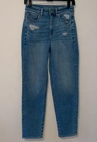 American Eagle  Stretch Mom Straight Jean Distressed Size 2