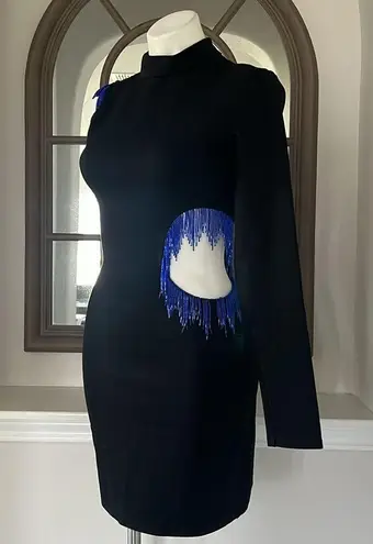 STAUD Kirsten Beaded Mini Dress in Black, Size S New w/Tag SOLD OUT!