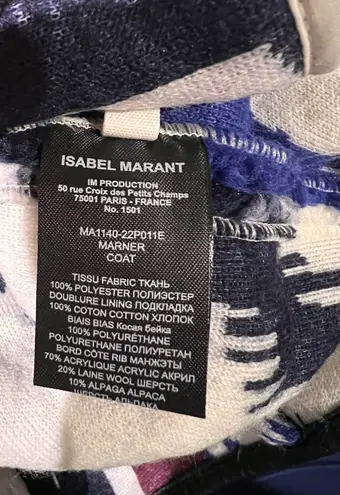 Isabel Marant Size 38 ÉTOILE Marner Printed Fleece Jacket $585 BNWTS