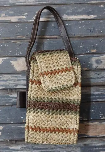 Amanda Smith Cute Woven Striped Round Handle Boho Bag with Detachable Strap