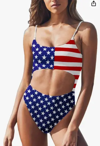 Meyeeka Womens Scoop Neck Cut Out Front Lace Up Back High Cut Monokini