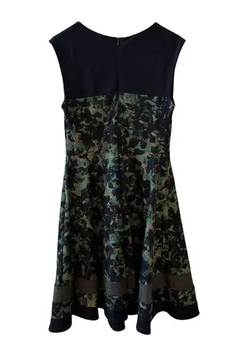 EVA FRANCO | Stylish Camouflage Sleeveless Dress Blue Size M