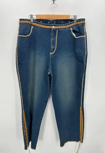 The Blues Denim Jeans Vtg 90s Country Western Rodeo Women 20 Plus Cowgirl Blue Size undefined