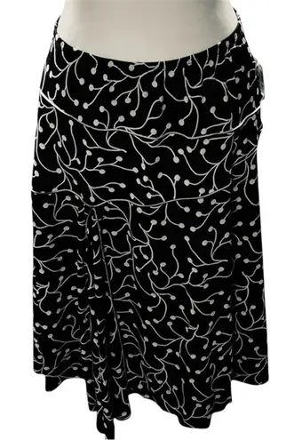 Max Studio NWT Vintage  Black/Cream Midi Skirt M - Image 1