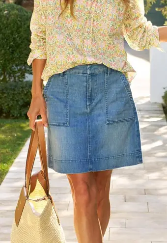 Frank & Eileen Jameson Utility Denim Mini Skirt Blue Size 4