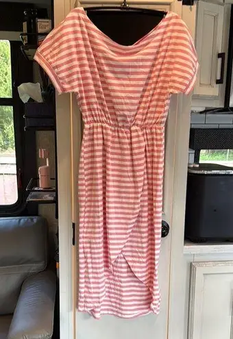 Goodnight Macaroon Pink and White Striped Dress ✨