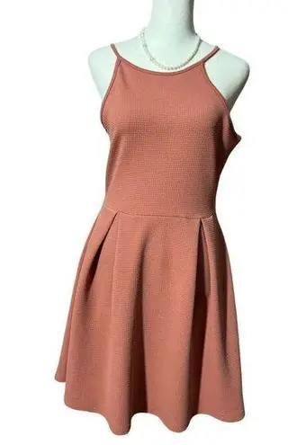 Haute Monde  Pink Scoop Neck Fit n' Flare Dress Size Medium Womens