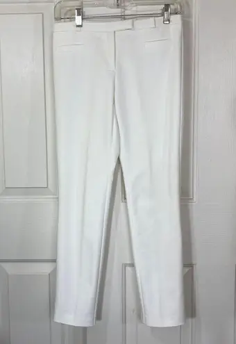 Women's white ankle pants by Promod, tonal racing stripe tapered leg, EU 34/US 2 Size undefined