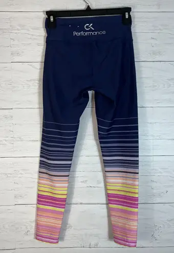 Calvin Klein performance wick leggings size XS sunset stripe sakura combo