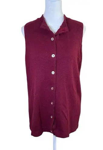 VTG 60s Montgomery Ward Orlon Acrylic Women’s Sleeveless Knit Top Vest Button