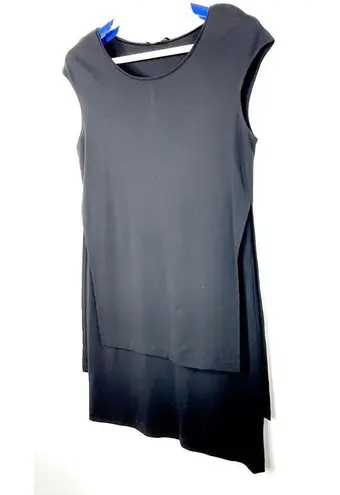 Lafayette 148 New York Black Dress Layered Sleeveless Viscose Blend Size Large