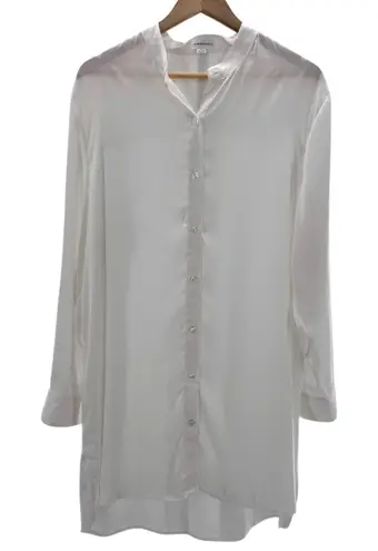 Summersalt Tunic Top Shirt Dress Long Sleeve Button Down White Size L