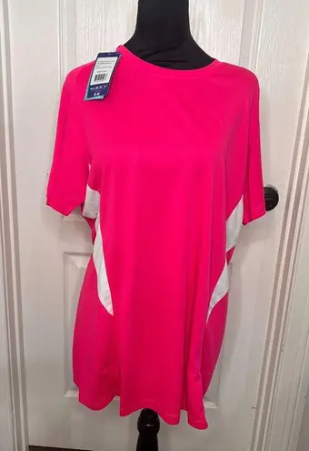 Mizuno Womens Shirt XL Pink Jersey Crew Neck Short Sleeve Activewear NWT