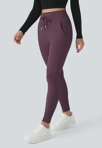 Halara Softlyzero HighWaisted Drawstring Full Length Joggers Dusky Purple L P