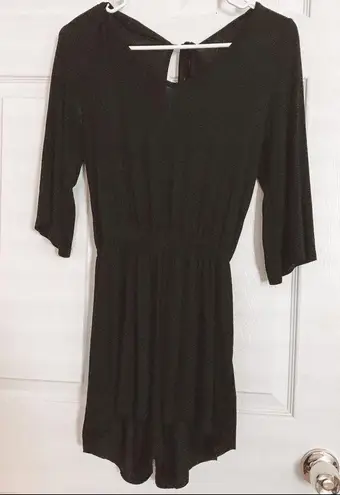The Comfy Black long sleeve open back romper - Image 2