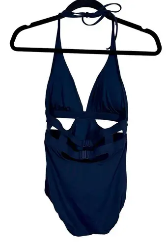 Seafolly Anthropologie Active Halter Cutout One-Piece Bathing Suit AU14/US10
