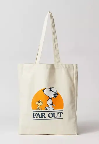 Urban Outfitters Peanuts Snoopy Far Out Tote Bag NWT