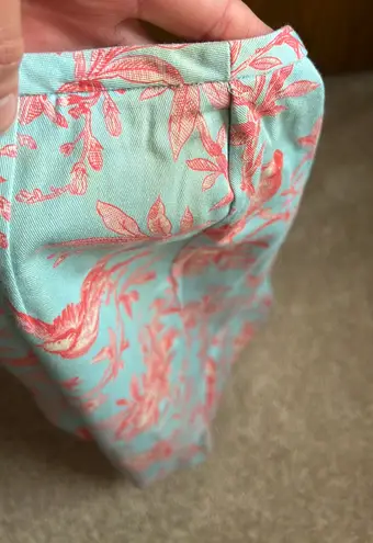 Harold’s Tropical Toile Bird Print Skirt Size 4 Blue