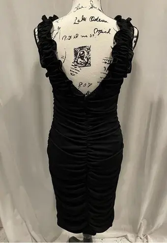Kay Unger 90’s-Y2K corset tie front ruffle ruched sexy mini dress 🔥🔥