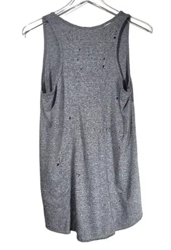 RtA Allison Cotton Blend Distressed High Low Tank Top in Heather Grey Size XS