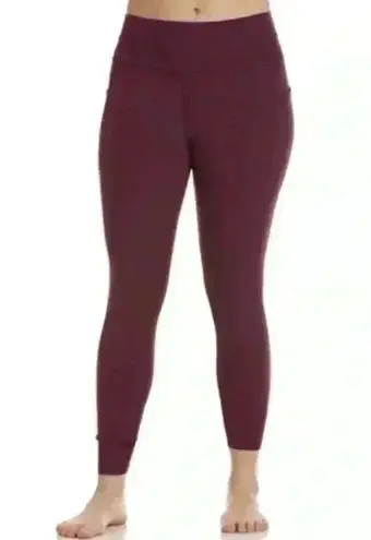 Spyder | Maroon Crop Activewear Workout Leggings