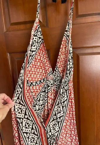 Karma Highway block Aztec print halter maxi dress O/S Black Size undefined