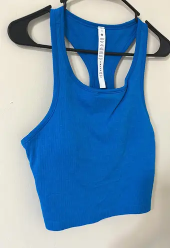 Lululemon NWT  Ebb To Street Cropped Racerback Tank Top Poolside Size 12