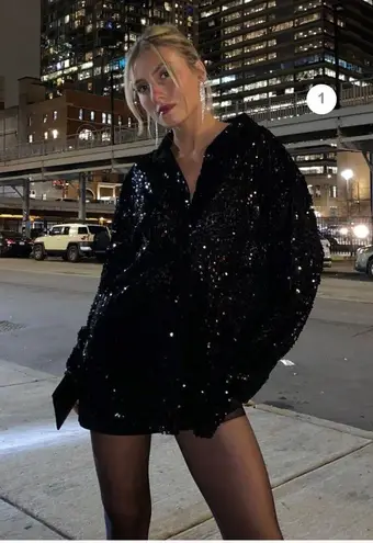 Black Sequin Dress